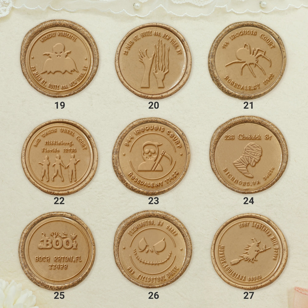 Halloween Custom Address Wax Seal Stamp-sku3