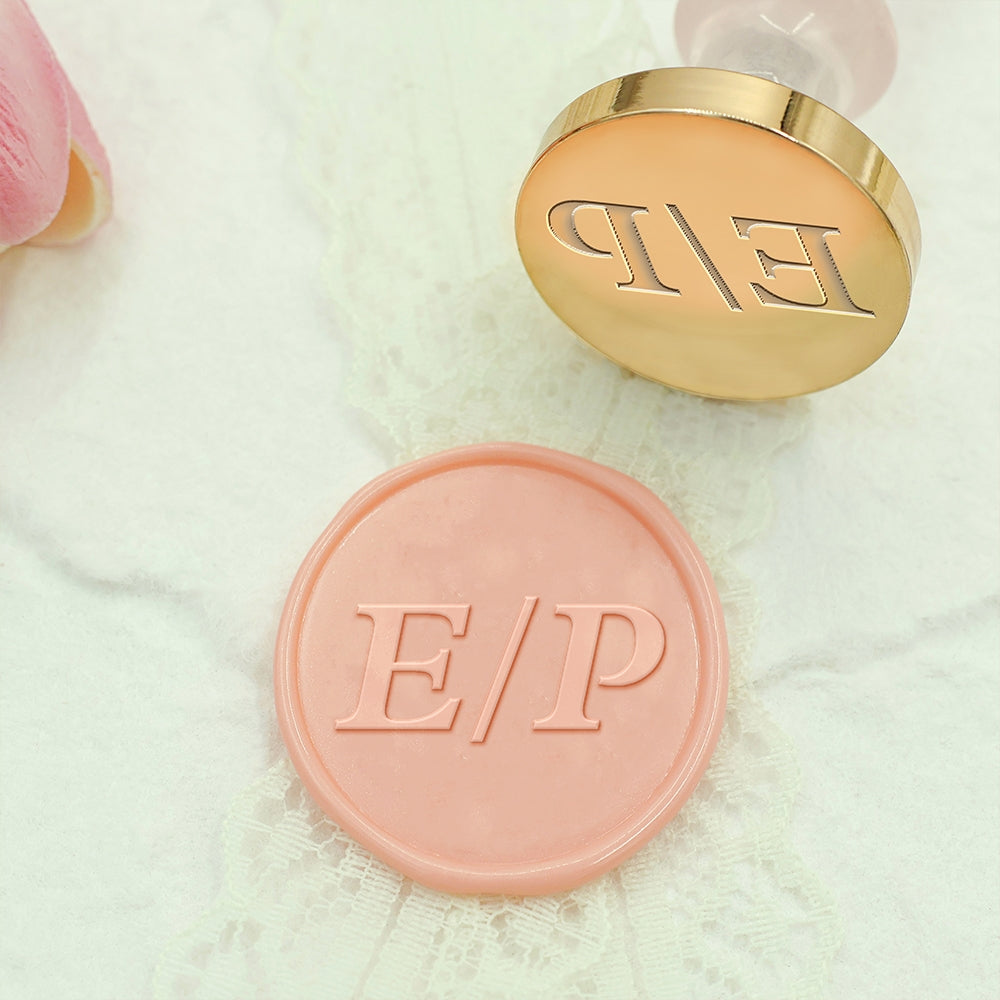 Minimalist Monogram Custom Wedding Wax Seal Stamp - No.5-2