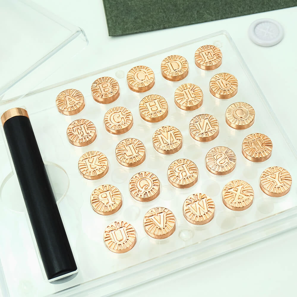 AMZ Deco Mini Alphabet Wax Seal Stamp Set