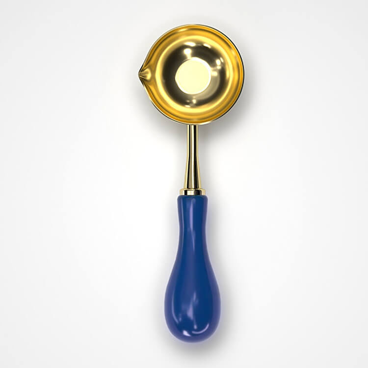 Navy Blue Large Pastel Sealing Wax Melting Spoon Navy Blue
