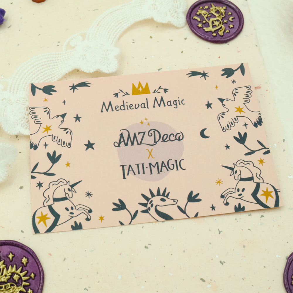 Tatimagic X AMZ Deco Medieval Designs Wax Seal Stamps AMZ Deco wax stamp premium kit gift pack 1